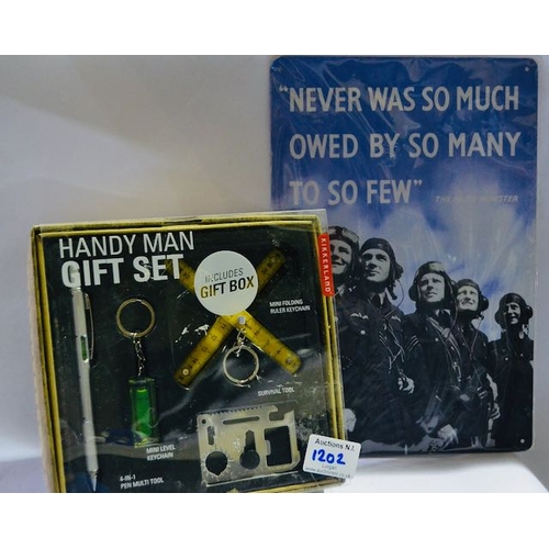 1202 - Handy Man Giftset + Metal Sign