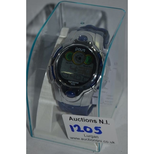 1205 - Boxed Polit Digital Watch