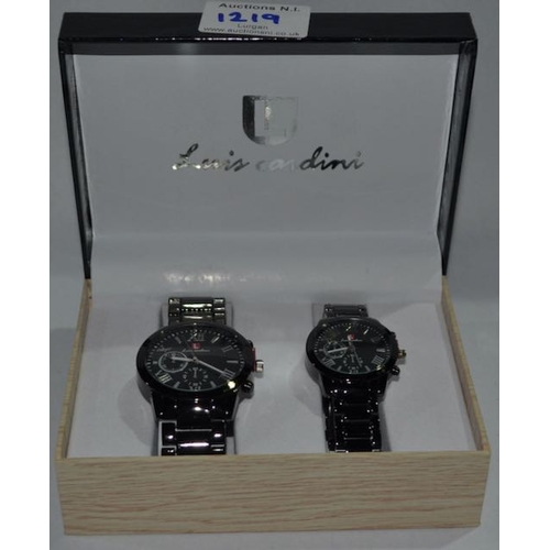 1219 - Luis Cardini Ladies And Gents Watch Set