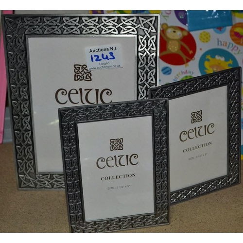 1243 - Trio Of Celtic Picture Frames Boxed