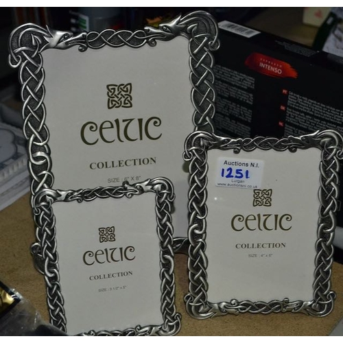 1251 - 3 Boxed Celtic Dragon Picture Frames