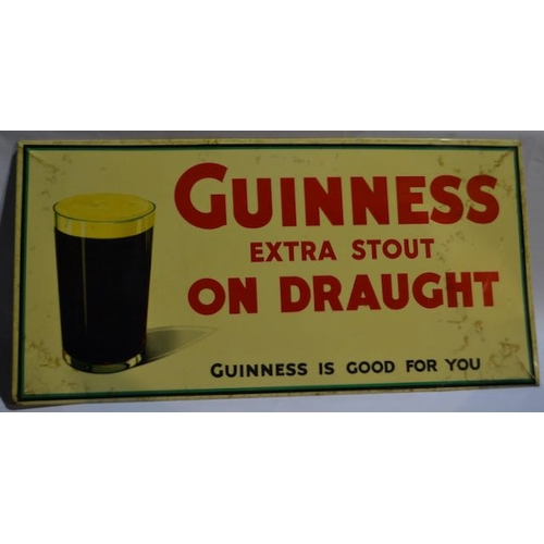 22 - Large Guinness Extra Stout on Draught Show Card - Appx 24x12