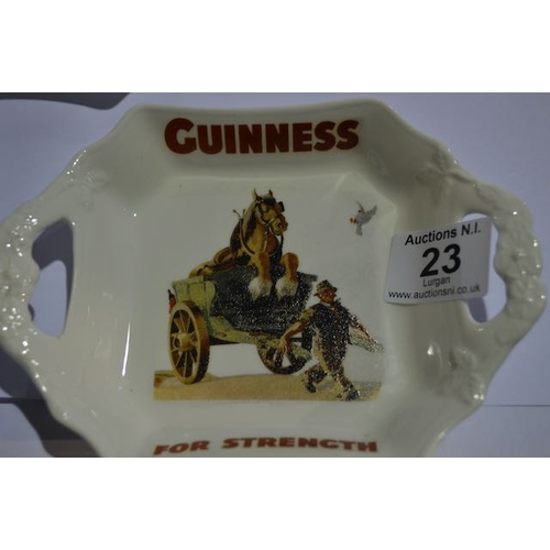 23 - Trio of Guinness Trinket Dishes - Hand Signed Eire - Each 6.5x5