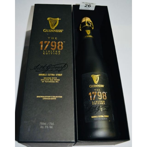 26 - Guinness The 1798 Limited Edition Double Extra Stout 750ml Bottle Presentation