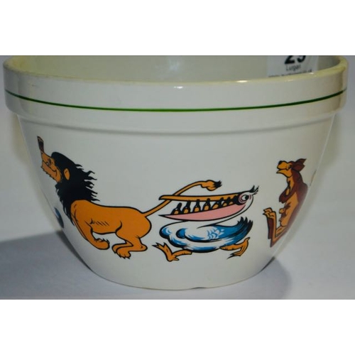 29 - Gresley Ware Produced for Guinness Zoo Keeper Series by T.G.Green & Co Ltd Pudding Bowl