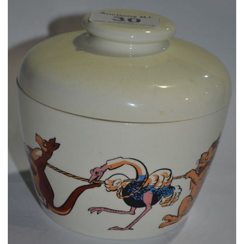 30 - Gresley Potteries Produced for Guinness Zoo Keeper Series by T G Green & Co Ltd Stilton Jar with Lid... 