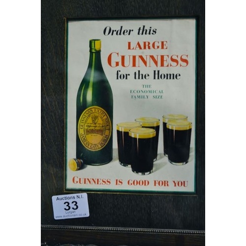 33 - Order This Large Guinness For The Home - The Economical Family Size Vintage Guinness Framed Print - ... 