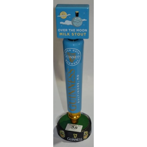 38 - Guinness Over the Moon Milk Stout Beer Tap Handle - 12