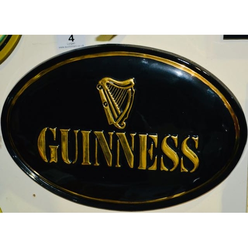 4 - Ceramic Oval Guinness Plaque - 12