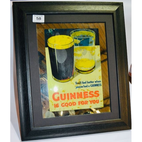 58 - Guinness is Good For You - You'll Feel Better When You've Had a Guinness Mirror - Appx 15x18