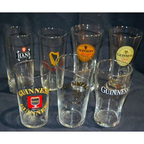 61 - Collection of 7 Guinness Half Pint Glasses