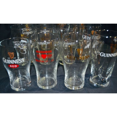 62 - Collection of 12 Guinness Half Pint Glasses