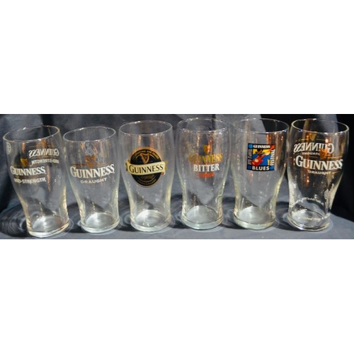 68 - Collection of 24 Guinness Pint Glass - All Different - Including Guinness Red, Temple Bar Blues Fest... 