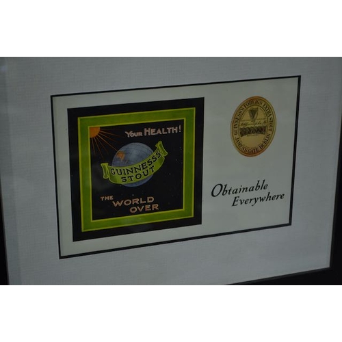 79 - Guinness Obtainable Everywhere Framed Advertising x3