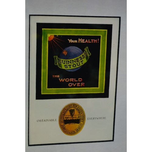 79 - Guinness Obtainable Everywhere Framed Advertising x3