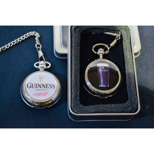 119 - Prince London Guinness Draught Pocket Watch on Chain + Reflex Guinness Pint Pocket Watch on Chain in... 