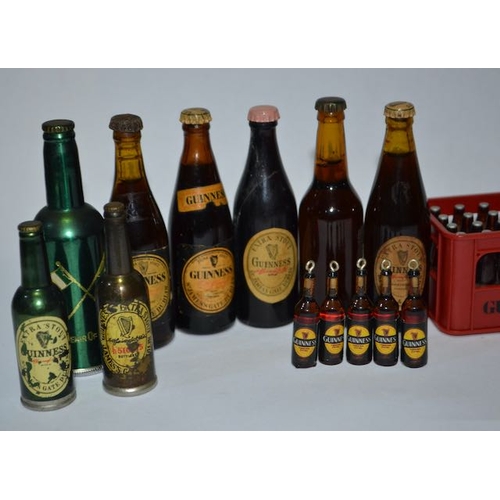 124 - KUM No 1710 + No 1720 Guinness 20 Bottle Miniature Beer Crate x2 + Collection of Miniature Guinness ... 