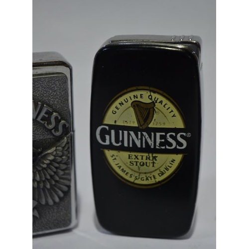 126 - Guinness Lighter x3 + Guinness Rugby Ball Recorder Keyring