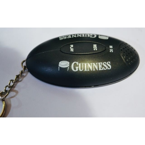 126 - Guinness Lighter x3 + Guinness Rugby Ball Recorder Keyring