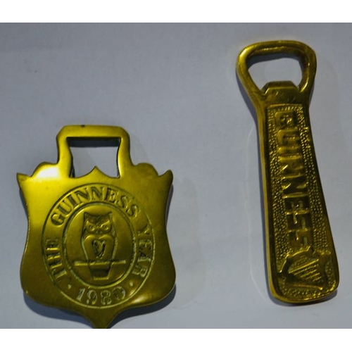 127 - The Guinness Year 1980 Brass + Brass Guinness Bottle Opener