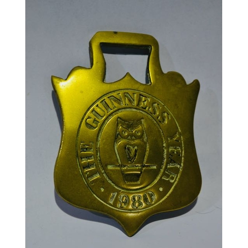 127 - The Guinness Year 1980 Brass + Brass Guinness Bottle Opener