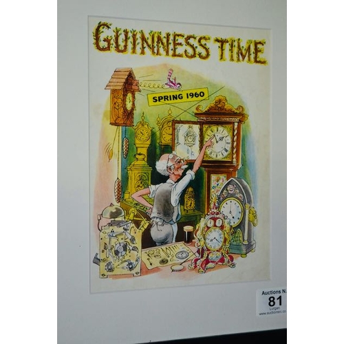 81 - Guinness Time Spring 1960 Framed Poster