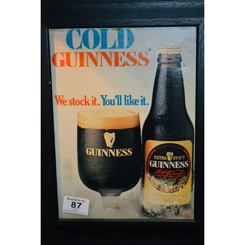 87 - Cold Guinness - We Stock It. You'll Like It. Framed Print - Appx 11x14