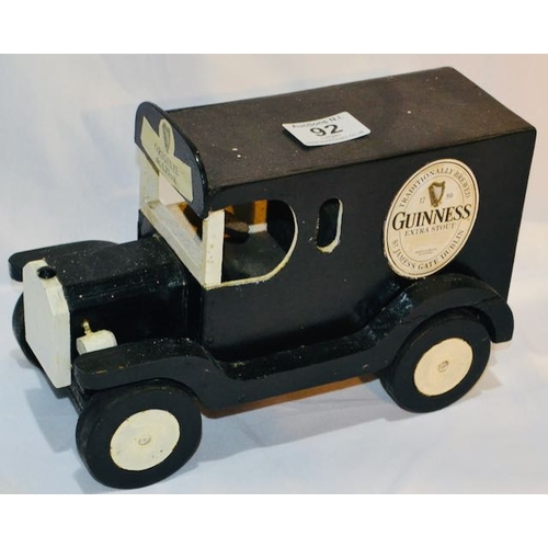 92 - Wooden Guinness Truck - Appx 10x5x6