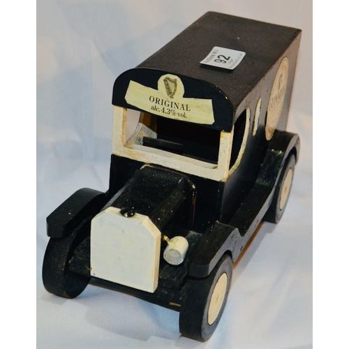 92 - Wooden Guinness Truck - Appx 10x5x6