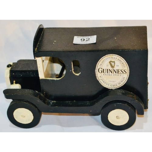 92 - Wooden Guinness Truck - Appx 10x5x6