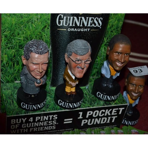 93 - Guinness Talking Pocket Pundit Trio on Display Stand with Leaflets + Extra John Barnes