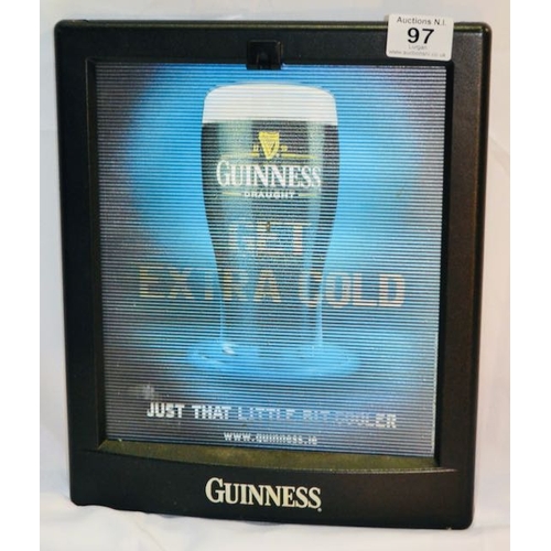 97 - Double Sided Guinness Draught Video Print - Appx 10.5x12