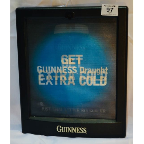 97 - Double Sided Guinness Draught Video Print - Appx 10.5x12