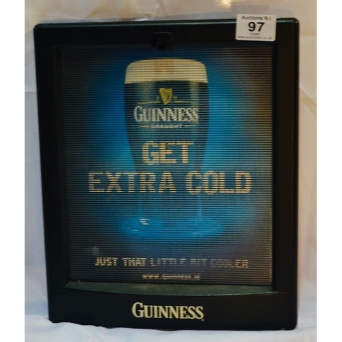 97 - Double Sided Guinness Draught Video Print - Appx 10.5x12