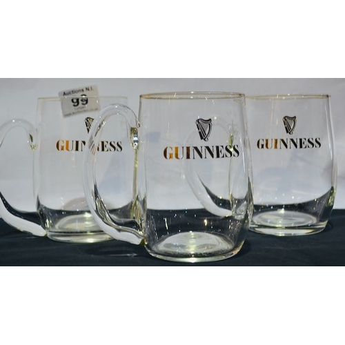 99 - Waterford Hand Blown Pint Tankard x3