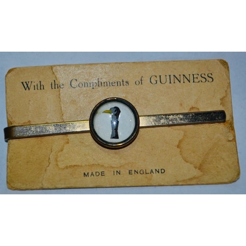 131 - With Compliments of Guinness Gilroy Ostrich Tie Clip + 'Guinness is Good For You' Set of 6 Gilroy Zo... 