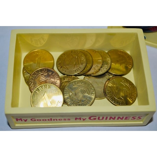 136 - Guinness & Co Heritage Toucan Lidded Box G0110 Containing 18 Friends of the Guinness Tokens