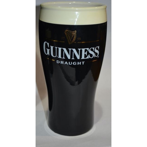 143 - Guinness UDV Pint Money Box, Guinness & Co Contemporary Pint Coffee Pot (No Lid) + Large Ceramic Gui... 