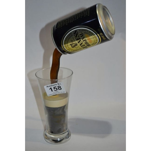 158 - Pair of Guinness Half Pints Mid Pour with Cans