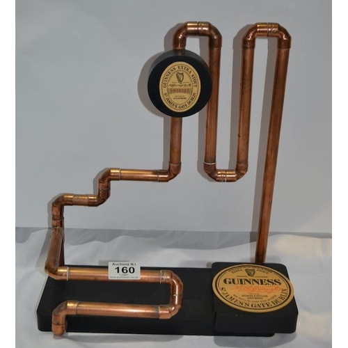 160 - Copper Pipe Steam Punk Style Guinness Display Stand