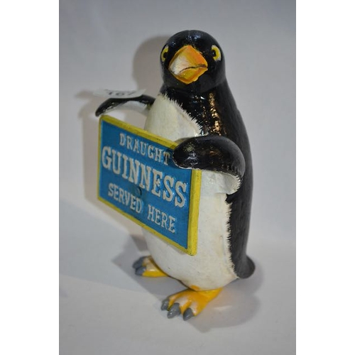 167 - Heavy Cast Draught Guinness Served Here Penguin Appx 9