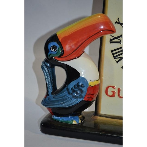 169 - Guinness UDV Guinness Toucan Clock - Appx 10x9