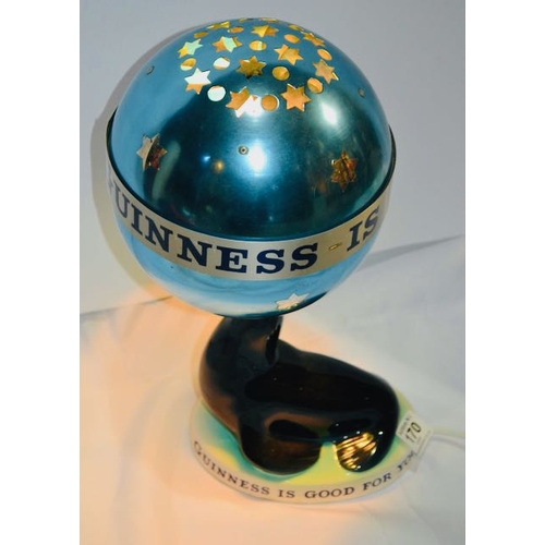 170 - Rare Ltd Ed 1963 Guinness Is Good For You Sea Lion Lamp with Rotating Shade