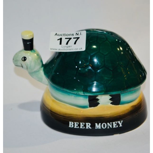 177 - Guinness & Co Tortoise Beer Money Box - Appx 6x4