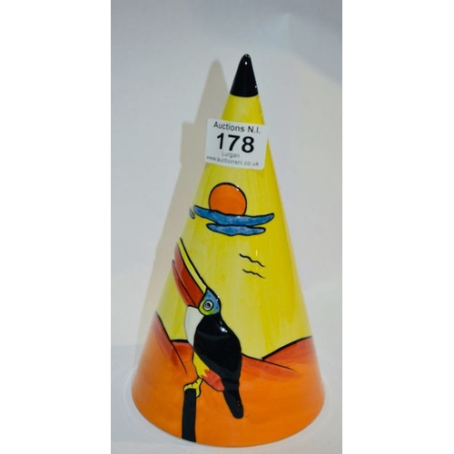 178 - Lorna Bailey Old Ellgreabe Pottery Burslem Ltd Ed 24/75 Guinness Toucan Sugar Sifter - Appx 9