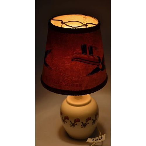 180 - Ceramic Guinness Toucan Table Lamp with My Goodness Toucan Shade - Appx 10