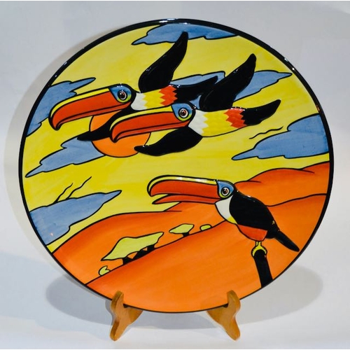 188 - Lorna Bailey Ltd Ed Flying Toucan Plate 55/100 - 13.5