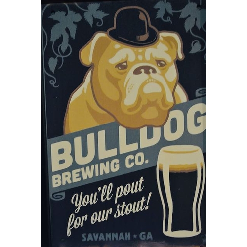 190 - Bulldog Brewing Co You'll Pout for Our Stout Framed Sign