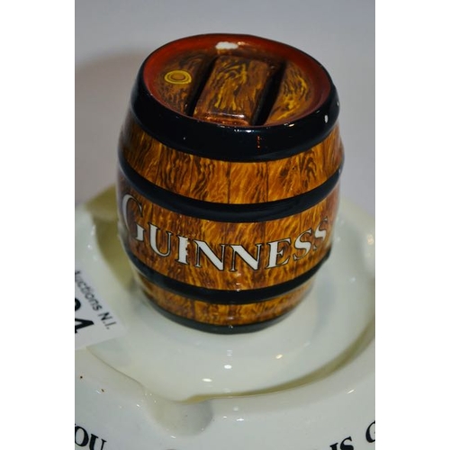 194 - Guinness Is Good For You Barrel Match Holder Ashtray by Mintons Ltd