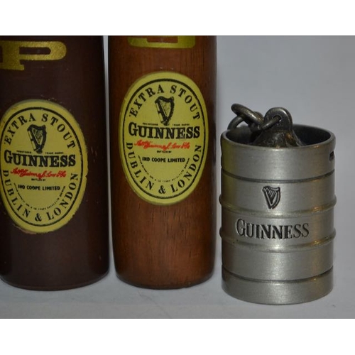 200 - Wooden Guinness Salt & Pepper Set x2 + Extra Salt